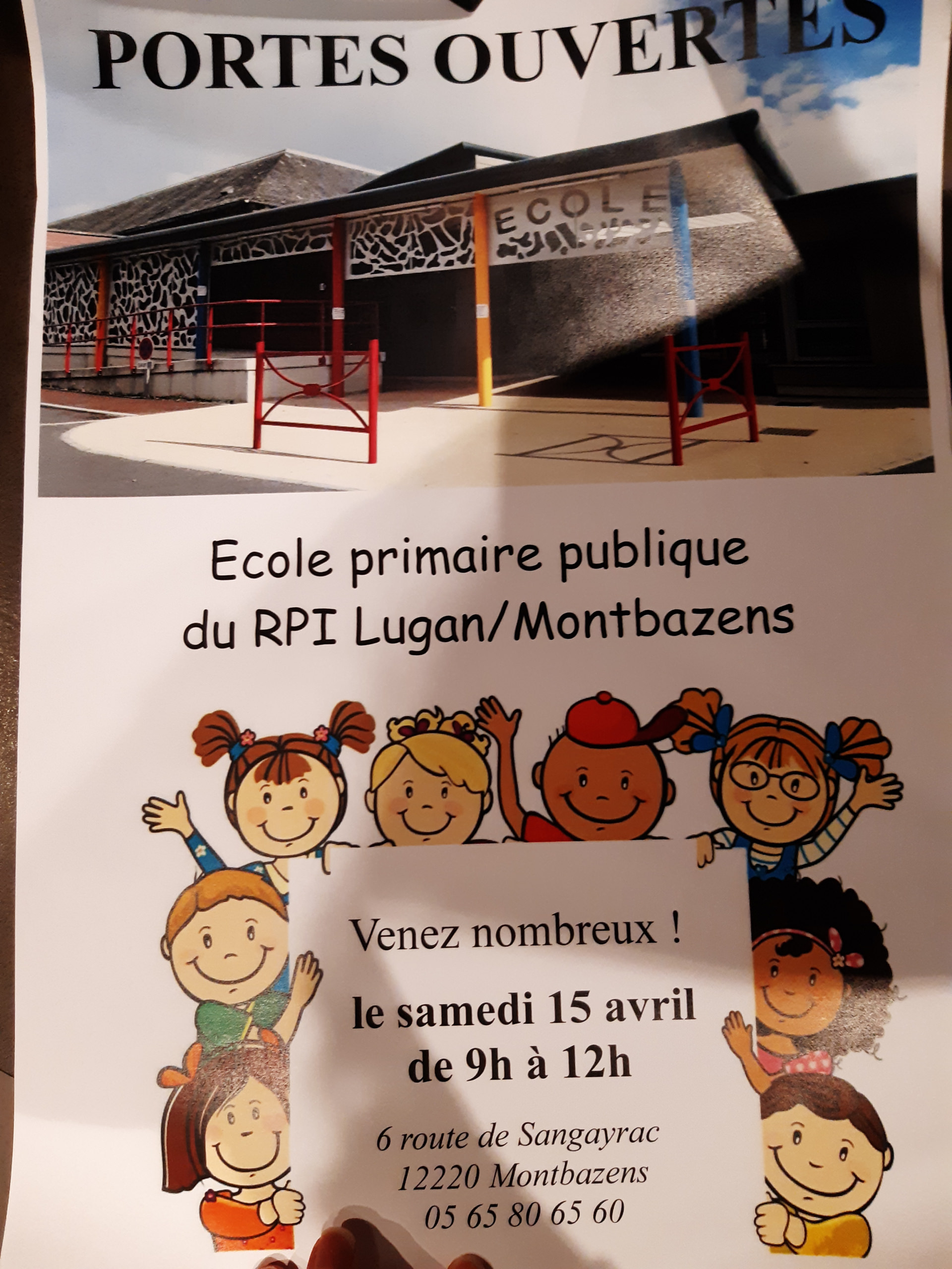 Lire la suite à propos de l’article PORTES OUVERTES 15 AVRIL 2023 : Ecole primaire publique du RPI Lugan/Montbazens